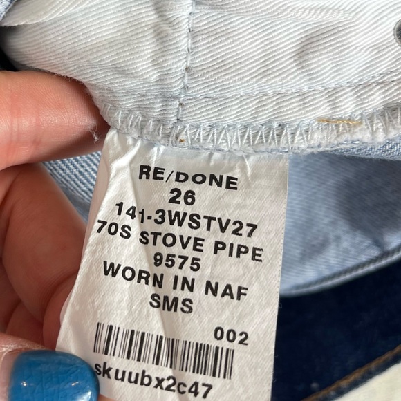 RE/DONE 70s Stove Pipe Jeans Worn in NAF - Picture 8 of 8